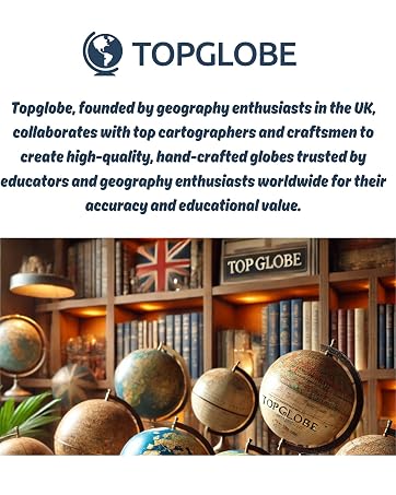 TOPGLOBE educationa globe antique vintage map atlas