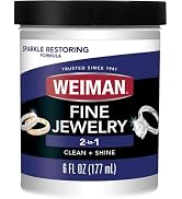 Weiman Fine Jewelry Cleaner Liquid with Cleaning Brush – Restores Shine & Brilliance to Gold, Pla...