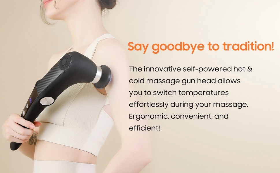 massage gun with heat and cold back massage back massager for pain relief deep tissue