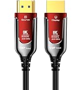 DGHUMEN 100Ft Plenum Rated HDMI Cable(CMP), 8K 48Gbps Fiber Optic Ultra High Speed Long HDMI 2.1 ...