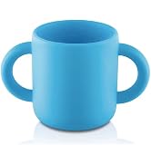 Silicone Training Cup for Infants - 2 easy- grip handles - Baby Open Cup 5 oz, Great for Toddlers...