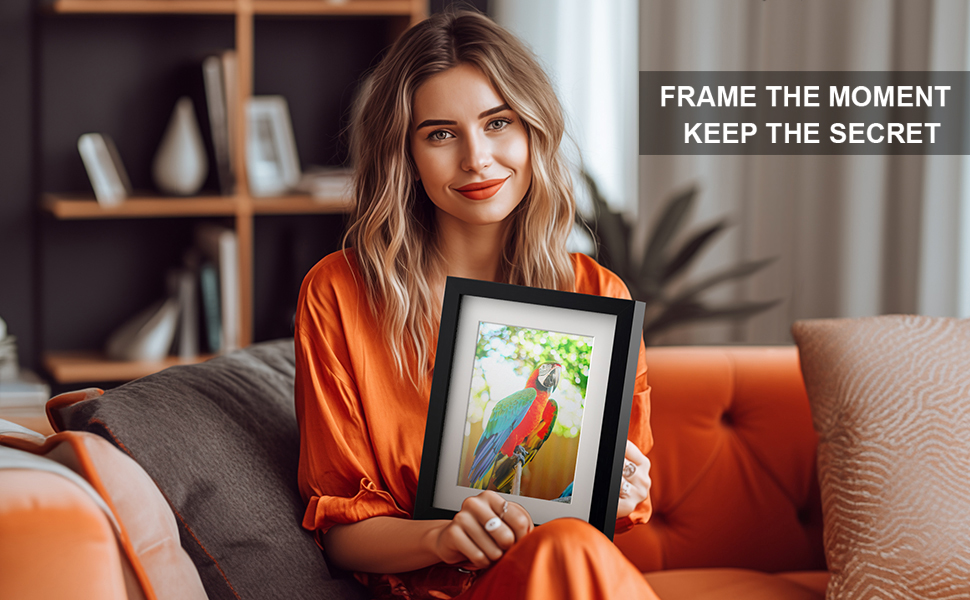 Photo Picture Frame Diversion Safe gift hidden safe box Wall Tabletop Tabletop simple elegant balck