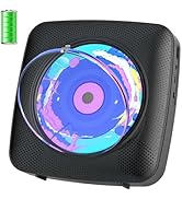 CD Player Portable Bluetooth Rechargeable: CD Players for Home with 1800mAh Kegaudio Desktop Wall...