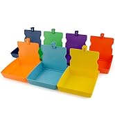 Largest Size Dental Lab Working Pan, 7pk Dental Lab Work Case with 7 Assorted Colors, Plastic Pan...