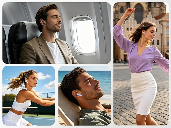 Versatile earbuds for sports, workout, office work, commuting, and daily use.