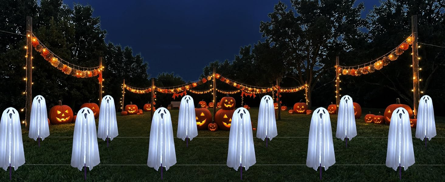 solar halloween ghost light