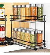 LYNK PROFESSIONAL Pull Out Spice Rack Organizer for Inside Kitchen Cabinets - 4-1/4 inch Wide - ...