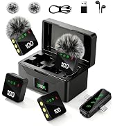 Ominoral Professional Wireless Mini Microphone for iPhone, Android Phone, Lavalier Lapel Micropho...
