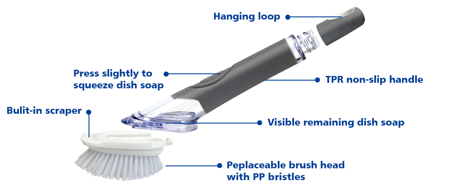 Dish Brush with Soap Dispenser