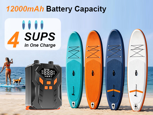 12000mAh Battery electric paddle board pump