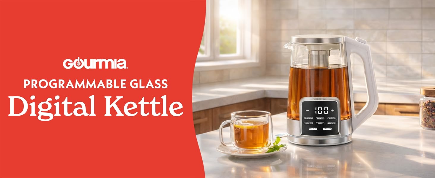 Gourmia Programmable Glass Digital Kettle GDK2365
