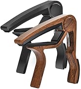 Guitar Capo, 2 Pack Capo for Acoustic Guitar, Guitar Capo for Electric Guitars, Bass, Buzzing-Fre...
