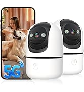 Security Cameras Indoor, 2K 5G&2.4Ghz WiFi Camera for Security Home with 911 Monitor Alert, 360 P...