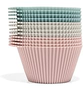 The Silicone Kitchen Reusable Silicone Baking Cups Silicone Muffin Liners for Cupcakes - BPA Free...