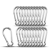 Carabiner Clip Hooks, 20pcs 3.15 inch Carabiners Heavy Duty, 304 Stainless Steel Spring Snap Hook...