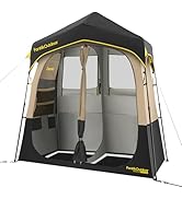 FanttikOutdoor Zeta A2 Pro Shower Tent 2 Rooms, Portable Privacy Shelter for Shower & Dressing, I...