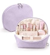 EPEDAL24 Travel Makeup Bag for Women, Shell Shape Corduroy Cosmetic Bag, Large Capacity Waterproo...