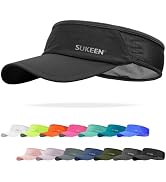 Sukeen Sports Sun Visor Men Women Lightweight Packable Cooling Stretchy Visor Hat for Running, Te...