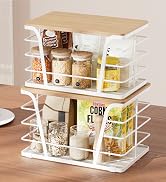 TIDIIABODE 2 Pack Kitchen Organization for Onions,Potatoes - Fruit Basket for Kitchen Counter & S...