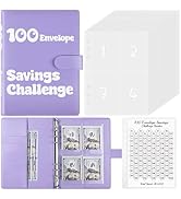 Zuozee 100 Envelopes Money Saving Challenge Binder, A5 Savings Binder with Cash Envelopes, Budget...