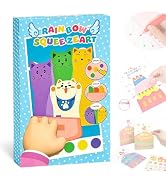 duxoia Rainbow Squeeze Art Kit,Rainbow Art Kit,Magic Rainbows Scratch Paper Art Set,Creative Sque...