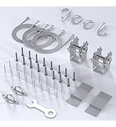 Amgo Rectangle Hardware Kit for Sun Shade Sail Canopy Installation, 316 Stainless Steel, Anti Rus...