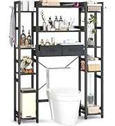 Over The Toilet Storage with 2 Drawers - 11 Tier Bathroom Organizer Freestanding Space Saver Stor...