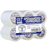 PERFECTAPE Heavy Duty Packing Tape 18 Rolls, Total 1080Y, Clear, 2.8 mil, 1.88 inch x 60 Yards, U...