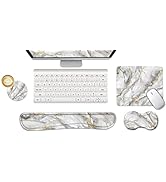 ArtSo Keyboard Wrist Rest and Mouse Pad with Wrist Support Set Ergonomic Coaster, Memory Foam Mou...