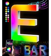 selfila Alphabet Letter Lights TV Behind - Letters Custom Splicing USB Smart APP Control Music Sy...