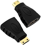 VCE HDMI Adapter 2-Pack, Mini HDMI to HDMI, 4K Support, Gold Plated, Compatible with Raspberry Pi...