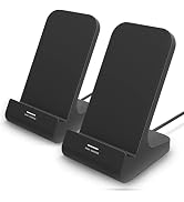 Oinmely 2-Pack Wireless Charger Wireless Phone Charger Stand Qi-Certified 10W Max Compatible with...