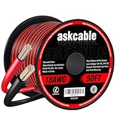 Askcable 18Gauge 50FT Electrical Wire Cable Flexible Wire Extension Cord 18AWG Copper Clad Alumin...