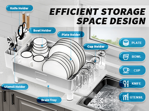 dish drying rack large