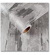 CRE8TIVE Stained Grey Concrete Wallpaper Cement Textured Wallpaper Stick and Peel Self Adhesive R...