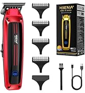 HIENA PRO Professional Electric Hair Trimmer for Men, Cordless Clipper Barber Haircut Tool with U...
