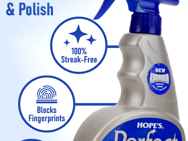 Stainless steel cleaner appliance polish metal shine streak free spray surface restorer shine