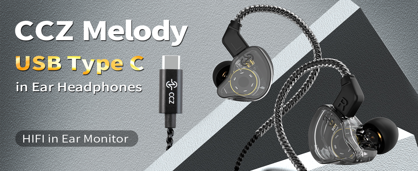 ccz melody type c headphones wired
