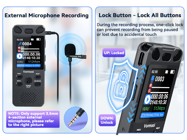 voice recorder with playback