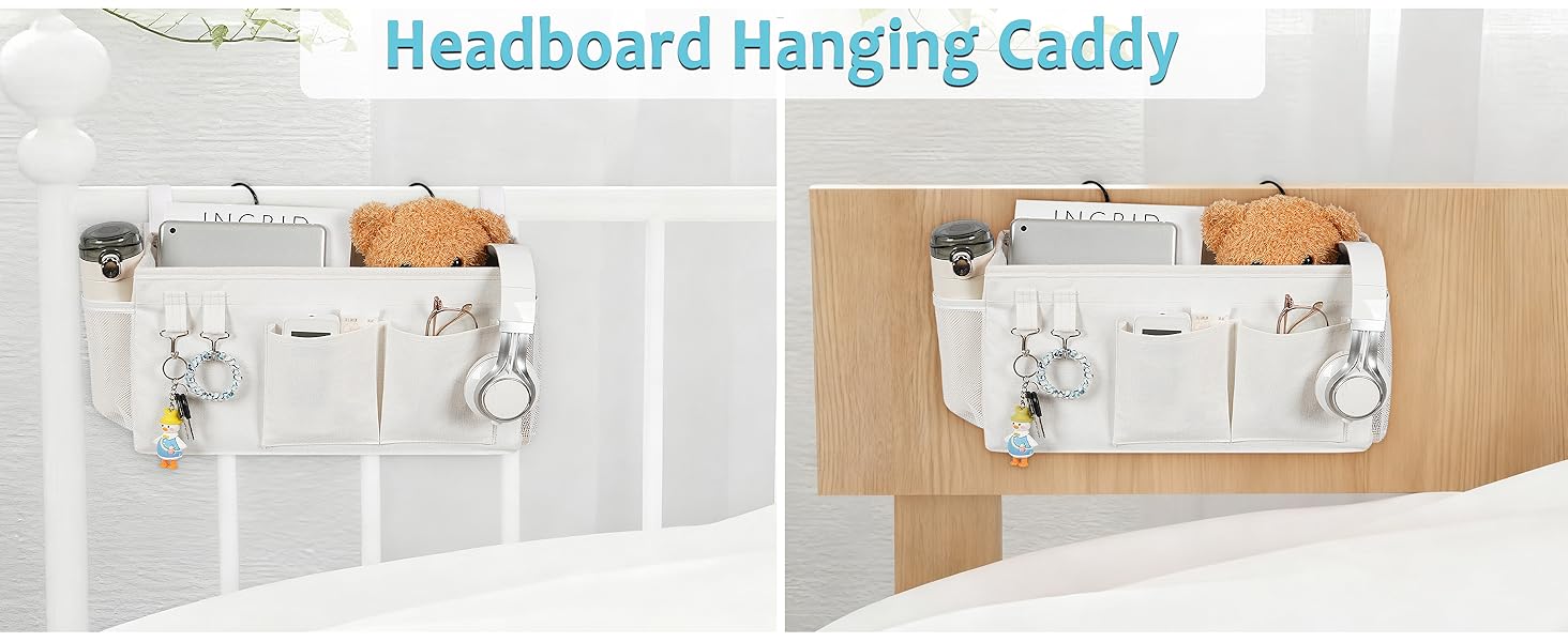 Headboard hanging caddy