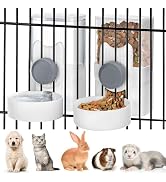Automatic Cat Feeder and Water Dispenser, ShineMe 35oz Auto Gravity Feeder Hanging Food and Water...
