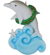 Personalize Dolphin Ornament Ocean Theme Ornament Animal Gifts Animal Ornaments for Kids