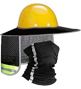 SATINIOR 2 Pcs Sun Hard Hat Neck Protection High Visibility Full Brim Mesh Sun Protection and Nec...