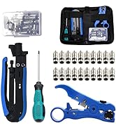 TLS.eagle Coax Cable Crimper Kit Compression Tool Coax Cable Crimper Kit Adjustable RG6 RG59 RG11...