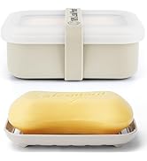Compact Leakproof Travel Soap Case with Lid & Silicone Strap - Portable Draining Soap Bar Holder ...