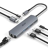 acer 6 in 1 USB C Hub, 4K@60Hz USBC to HDMI Adapter with 1000Mbps Ethernet, 100W PD Charging, USB...