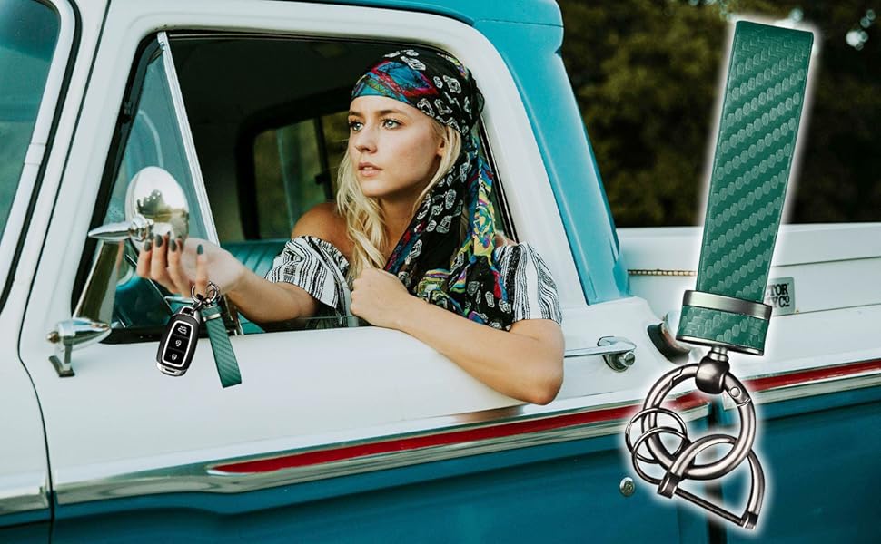 Leather Car Keychain