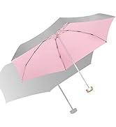 Meichoon Travel Mini Umbrella Lightweight Small 5 Folding 6 Ribs Compact Sun&Rain Waterproof Para...