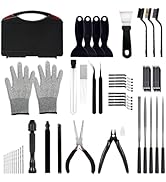 3D Printer Tool Kit 3D Printing Accessories Includes Deburring Tools,Needle Files,Brushes,Tweezer...