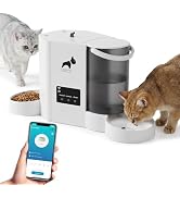 Automatic Cat Feeder 5G/2.4GHz WiFi Feeder and Waterer 2-in-1 Set for Pets, Pet Feeder up to 10Me...